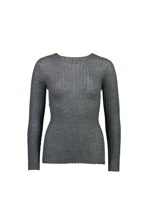 Standard Issue Grey Merino Long Sleeve Crew