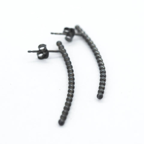 Black Neptune Studs | Curved