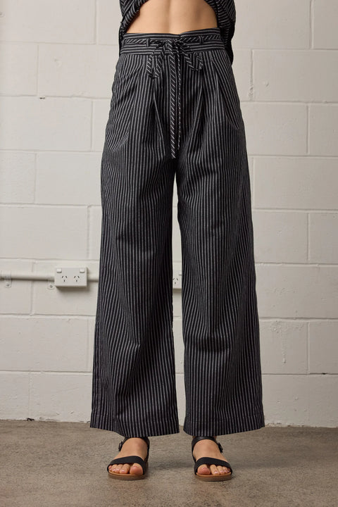 Towa Rhea pant black and white stripe