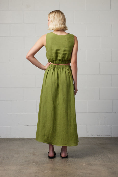 Maxi Skirt Set | Green