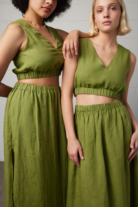 Maxi Skirt Set | Green