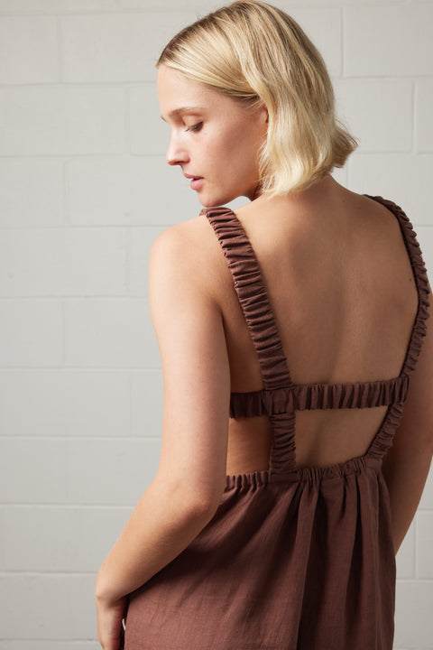 Strap Back Dress | Mocha
