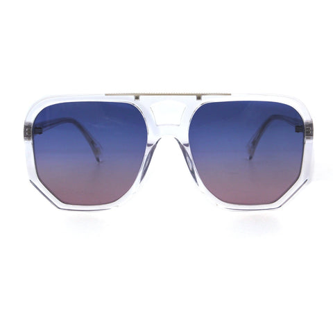 Age Eyewear Wager Sunglasses Clear frames with blue lens