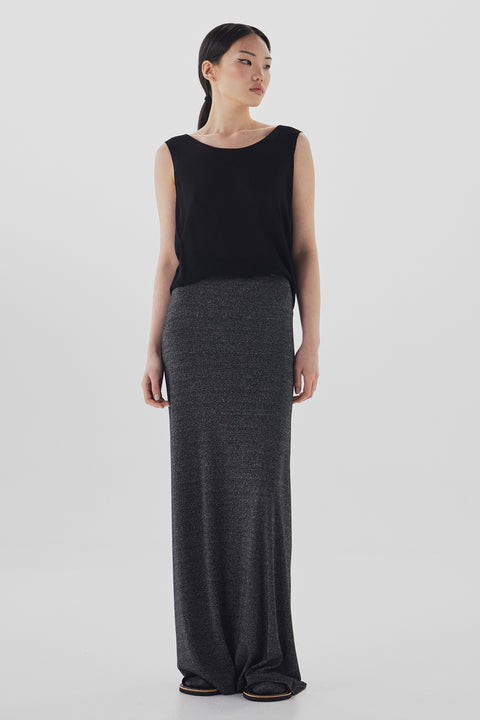 Zambesi Tank Viscose Singlet in Black Truffle