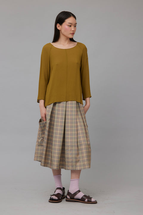 Zambesi Beatle Boatneck Blouse in Lemongrass