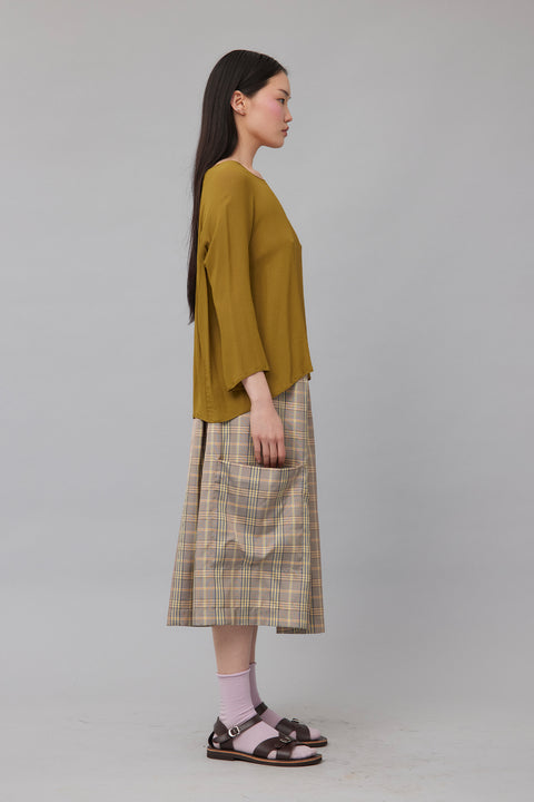 Zambesi Beatle Boatneck Blouse in Lemongrass