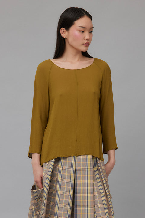 Zambesi Beatle Boatneck Blouse in Lemongrass