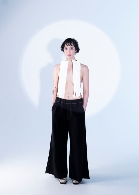 Black Wide Leg Denim Jeans