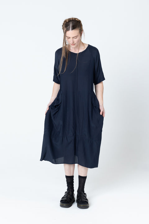 Company of Strangers Court Dress Ink Blue