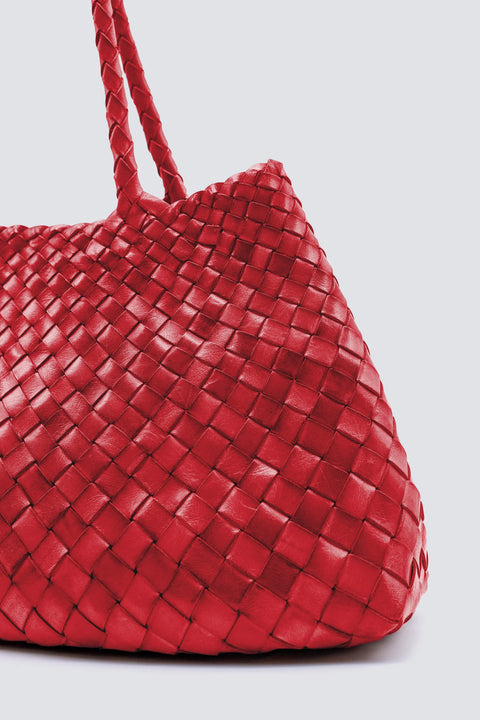 Dragon Diffusion Red leather woven handbag
