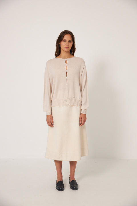 Francie Annie Cardigan in Ivory