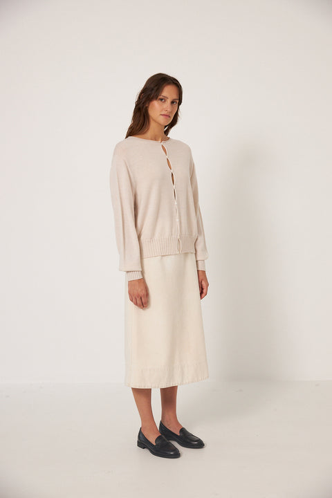 Francie Annie Cardigan in Ivory