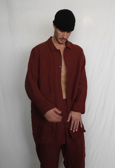 Jake Studios Red Linen Jacket