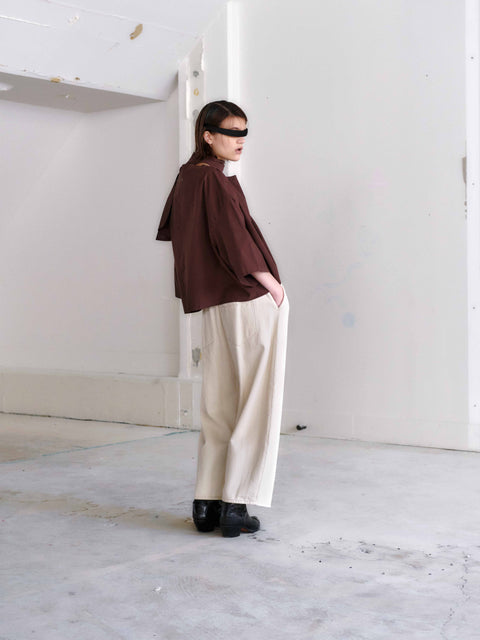 Otsu Matou Chocolate Cotton top