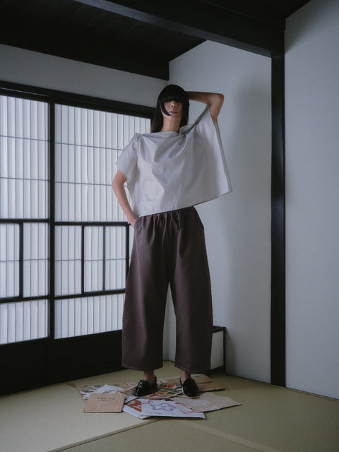 Otsu Kaguya Cropped Jeans Shadow Brown