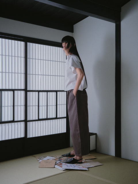 Otsu Kaguya Cropped Jeans Shadow Brown