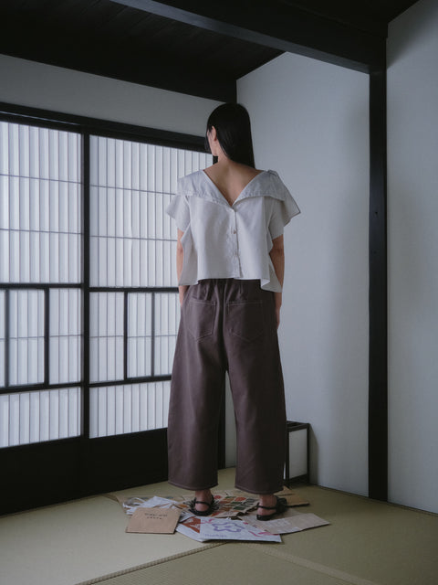 Otsu Kaguya Cropped Jeans Shadow Brown