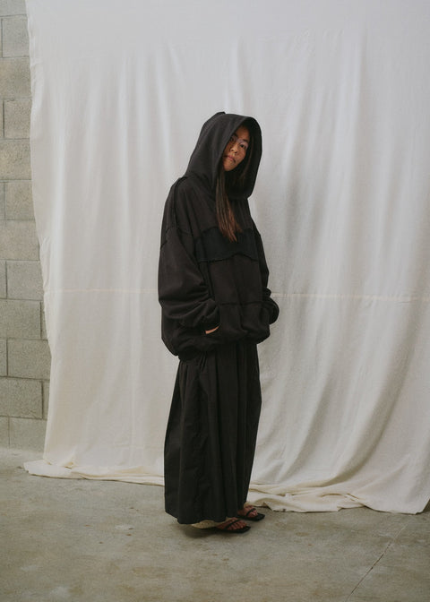 Otsu Kazeyoke oversized black hoodie