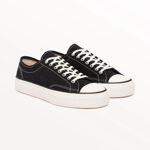 Collective Canvas Black and White Hemp Sneakers