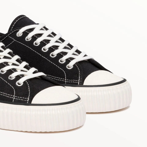 Collective Canvas Black and White Hemp Sneakers