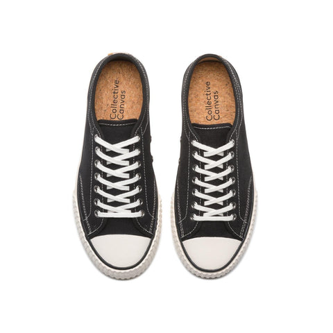 Collective Canvas Black and White Hemp Sneakers