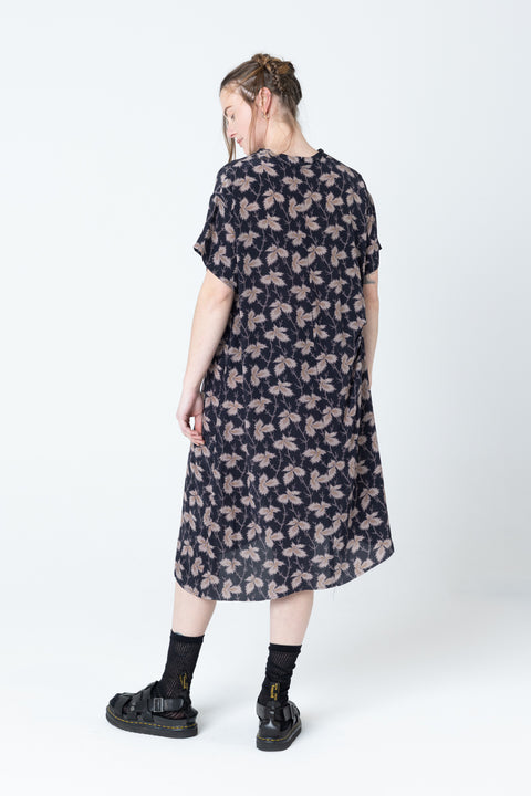 Company of strangers tuck dress printed silk