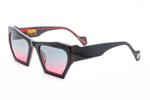 Age Eyewear Magenta Black and Pink Cat Eye Sunglasses