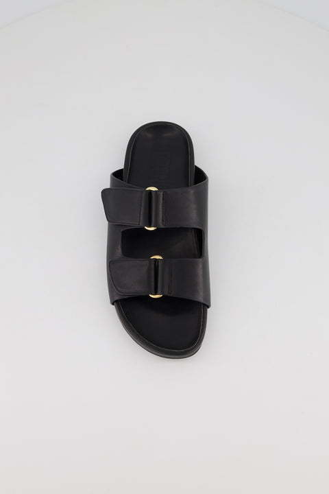 Bronwyn Ava Black Leather Slide size 37