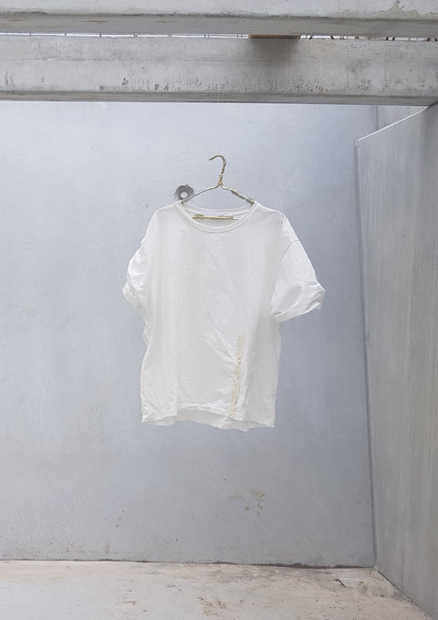 Lela Jacobs Cream Tee Shirt Organic Cotton