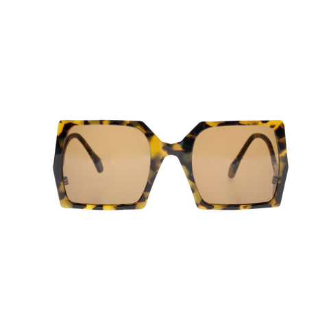 Age Eyewear Upstage Oversized Square Lens Tortoise Shell Sunglasses