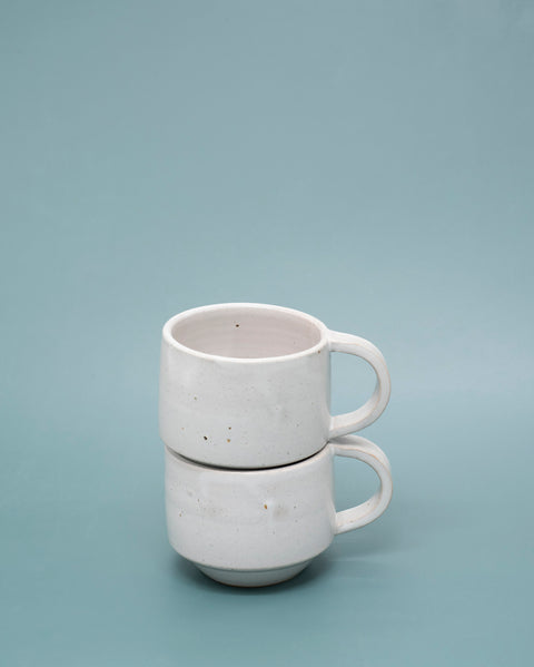C-Handle Stacking Mug | White
