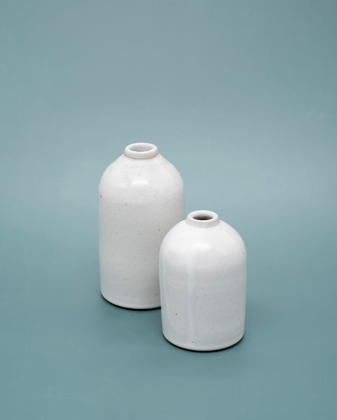 Medium Bottle Vase | White