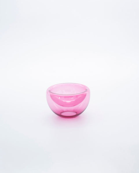 Matthew Hall Mid Century Glass Bowl Pink