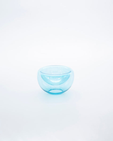 Matthew Hall Mid Century Glass Bowl Turquoise