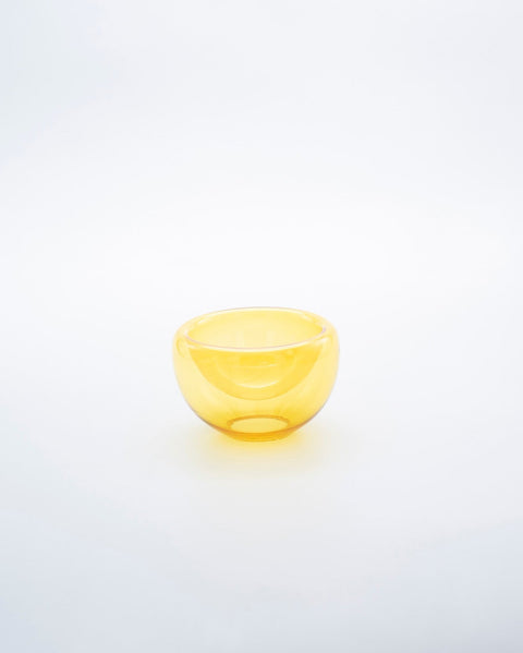 Matthew Hall Mid Century Glass Bowl Yellow
