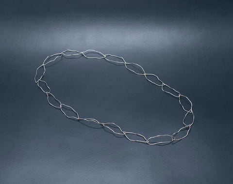 Sandra Schmid Crush Leaves Silver Necklace