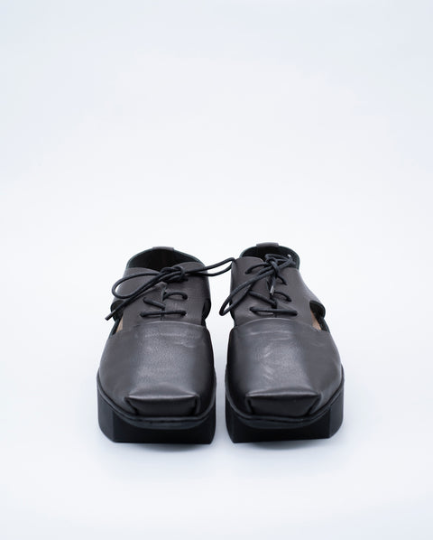 Trippen black leather cut out brogues Lui F