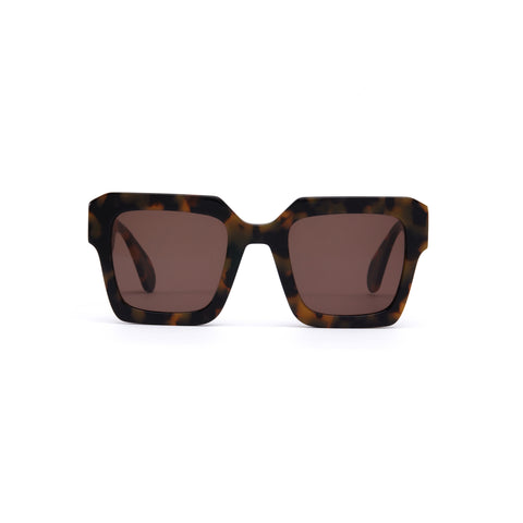 Age Eyewear Damage Tortoise Shell Oversized Sunglasses