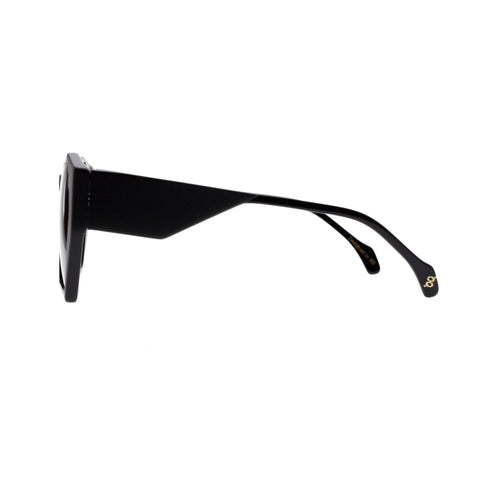 Age Eyewear Linkage Black Hexagon Frame Sunglasses