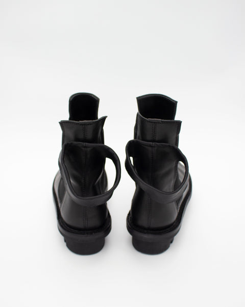 Trippen Black Pull on Flat Ankle Boots