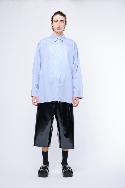 JPalm Blue Striped Cotton Oversize Evighet Shirt