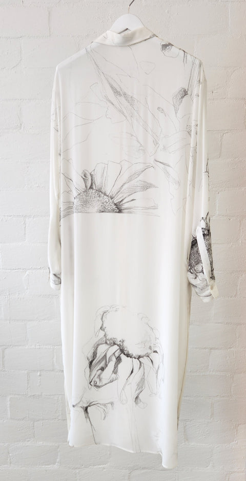 Midi Shirt Dress | White