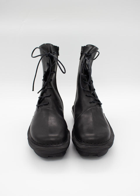 Trippen Black Oblique Combat Boots