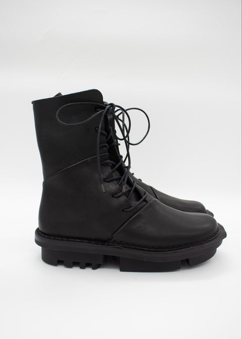 Trippen Black Oblique Combat Boots