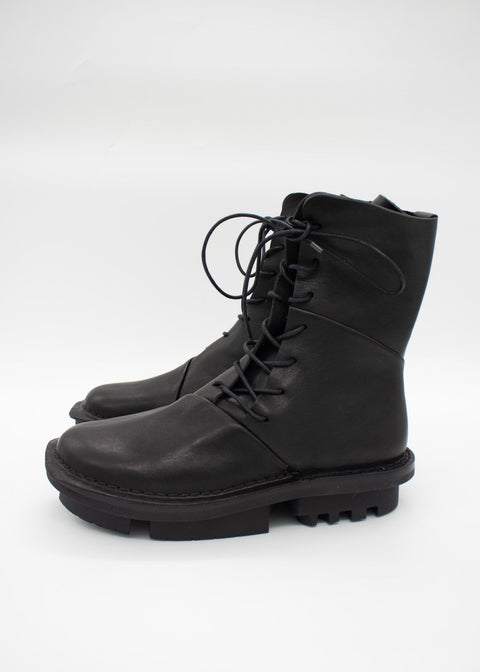 Trippen Black Oblique Combat Boots