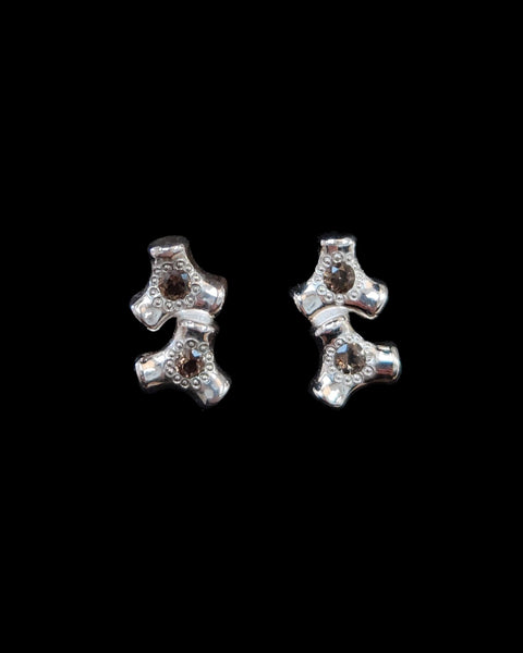 Double Knuckle Stud | Smokey Quartz