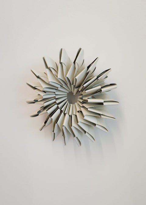 Mandy Cherry Joass Handmade  Small Kina sculpture Cream Aluminium 