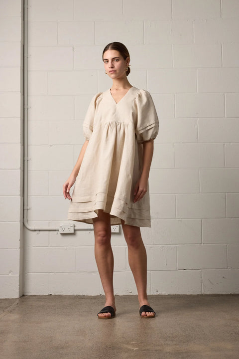 Frankie Dress Natural Linen