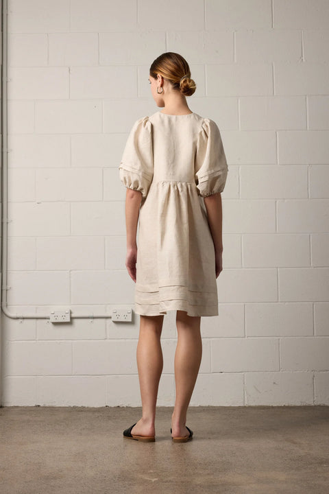 Frankie Dress Natural Linen