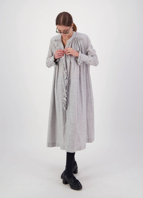 Daylight Moon into the cosmos white stripe maxi dress